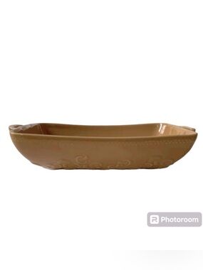 🌺 Pier 1 Imports Mushroom Design Stoneware Baking Dish